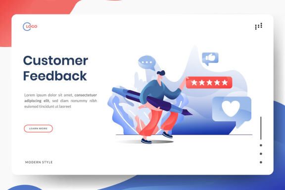 Business Online Marketing flat illustration
