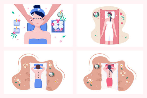 22 Massage and Body Spa Illustration 