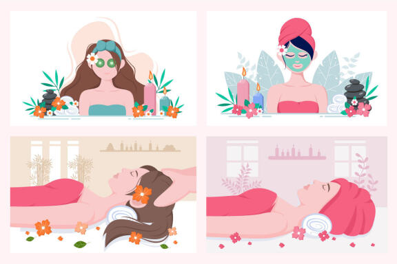 22 Massage and Body Spa Illustration 
