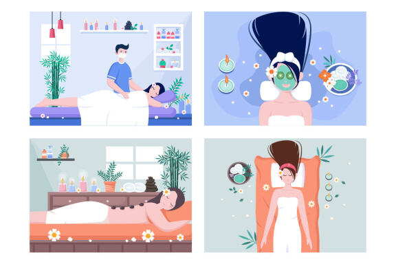 22 Massage and Body Spa Illustration 