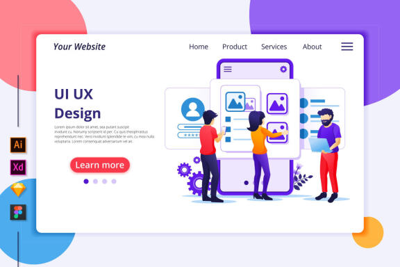 UI UX design concept - Landing Page