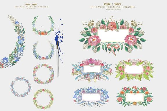 Collection of Floristic Cliparts