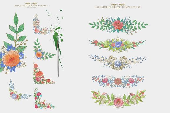 Collection of Floristic Cliparts