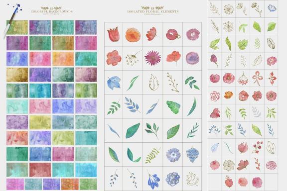 Collection of Floristic Cliparts