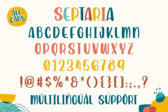 Septaria | Playfull Handdrawn Font