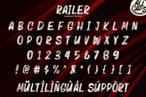 Railer | Handbrush Font