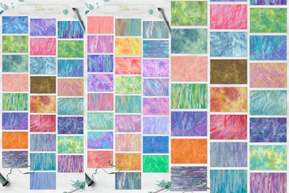 100 Bright Acrylic Textures