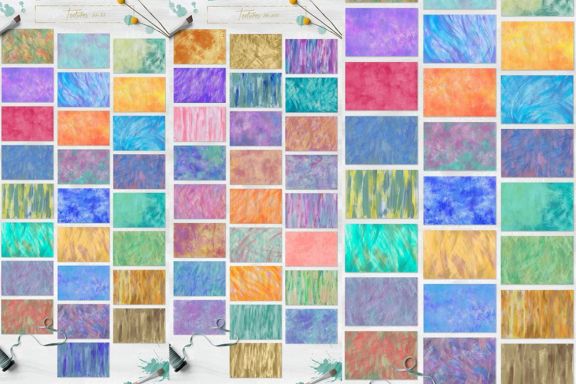 100 Bright Acrylic Textures