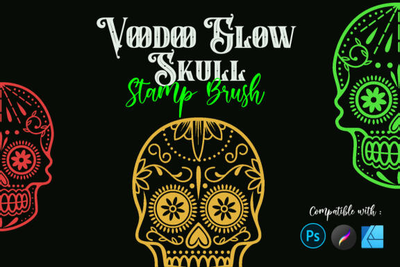Voodoo glow skull | Stamp Brushes