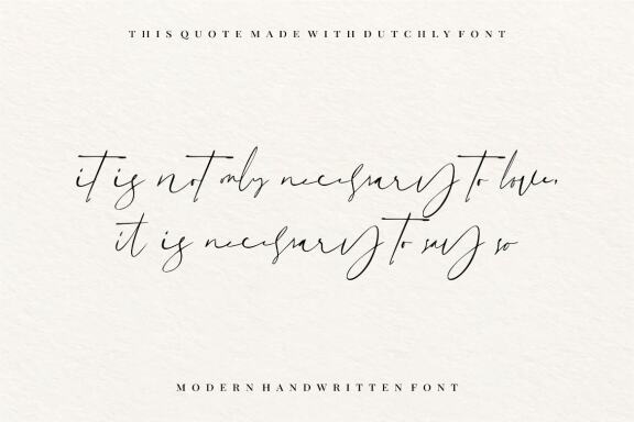 Dutchly – Modern Handwritten