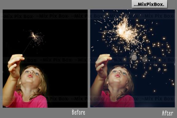 Sparkler Photo Overlays