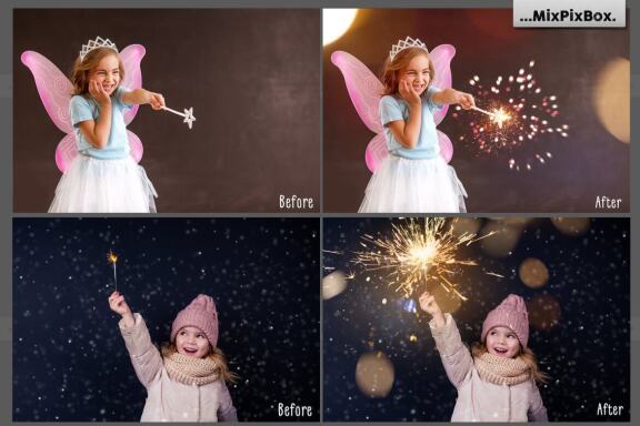 Sparkler Light Photo Overlays