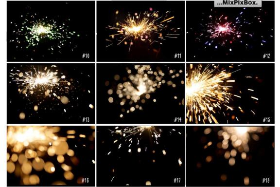 Sparkler Light Photo Overlays