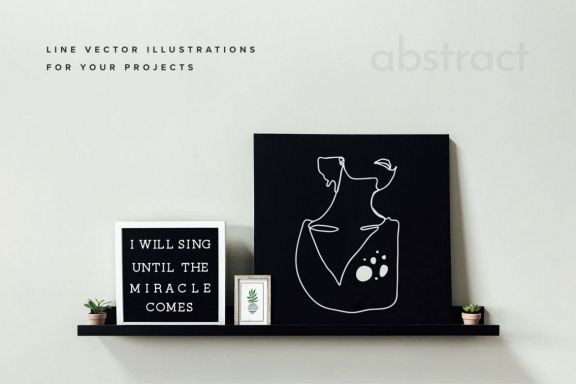 Lineart Abstract Vector Illustration