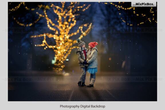 Christmas Lights Backdrops