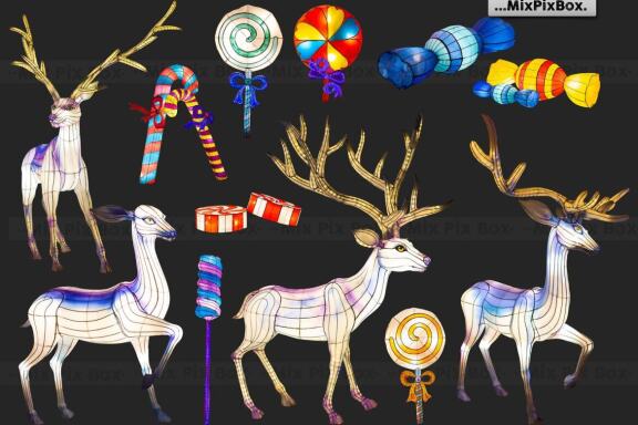 Themed Lantern Overlays and Backdrop
