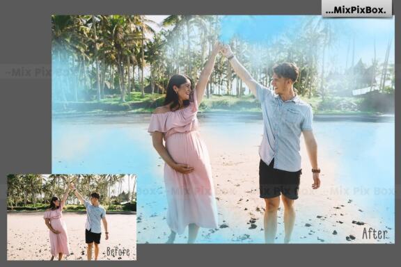 Pink and Blue Smoke Bombs Overlays