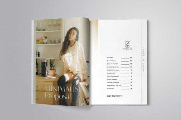 Modern Minimalist Proposal Indesign