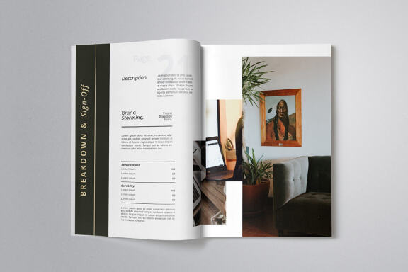 Modern Minimalist Proposal Indesign