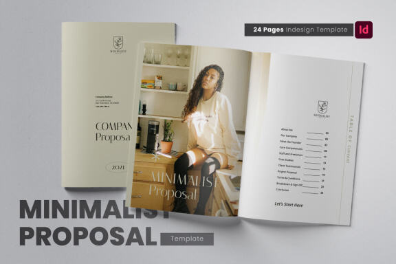 Modern Minimalist Proposal Indesign