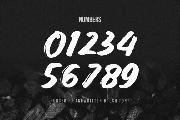 Hunger - Handwritten Brush Font