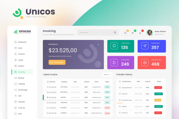 Unicos - Professional Modern Admin
