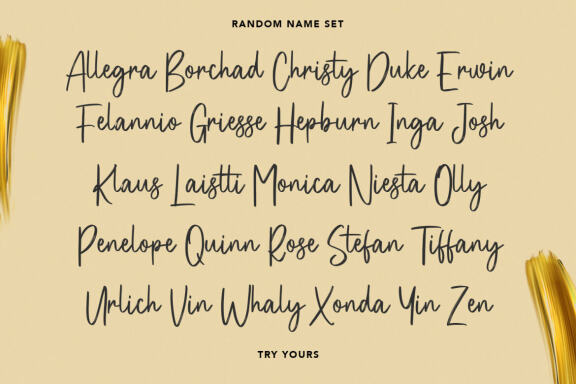 Goldshift Handwritten Brush Script