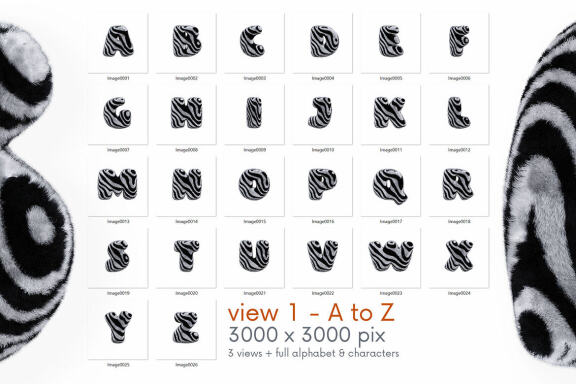 Zebra - 3D Lettering