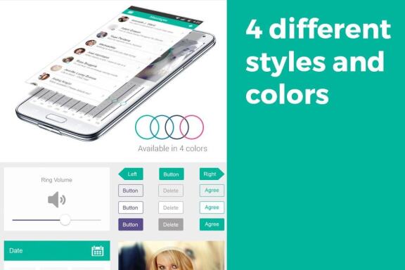 Beautifully Designed UI Kit in 4 Styles and Colors