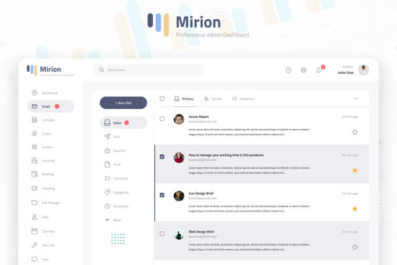 Mirion - Simple Professional Admin