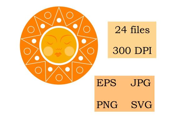 Sun svg happy face bundle