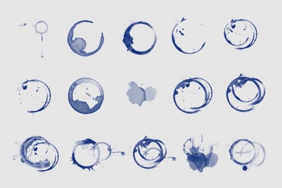 Pack of 88 Photoshop Brushes - Coffee Stain, Stamps, Retro, Patterns