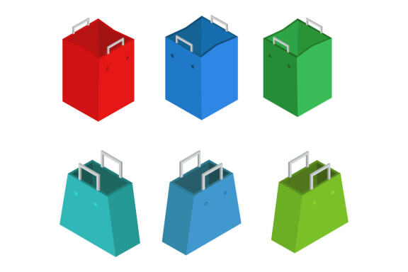 isometric shopping bag