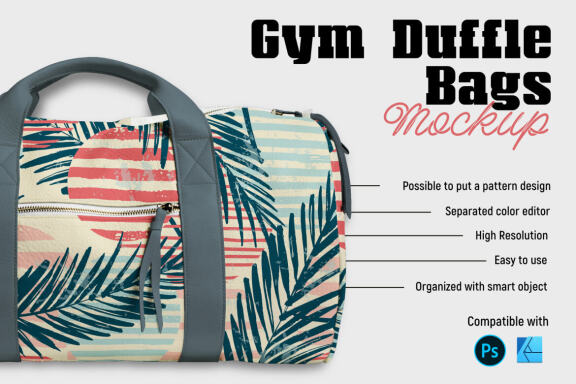 Gym duffle bags | Mockup