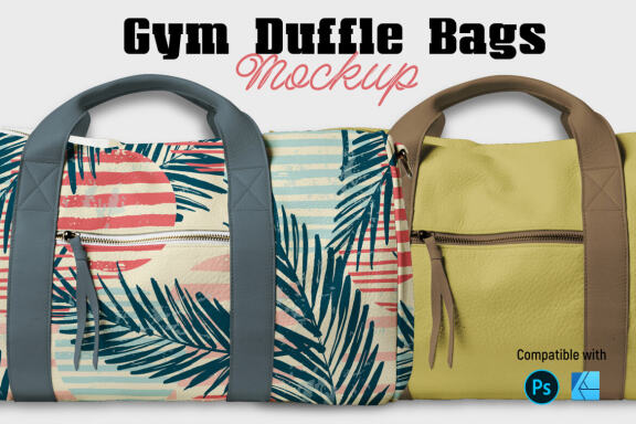 Gym duffle bags | Mockup