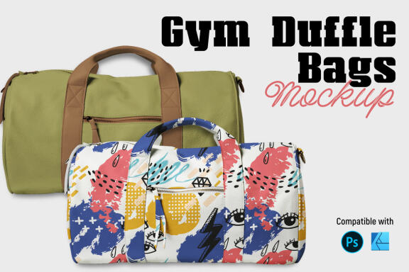 Gym duffle bags | Mockup