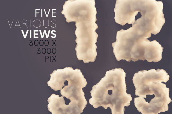 Foam or Cloud - 3D Lettering