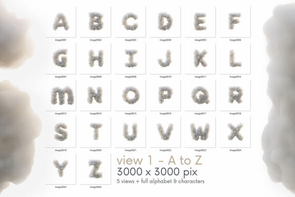 Foam or Cloud - 3D Lettering