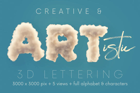 Foam or Cloud - 3D Lettering