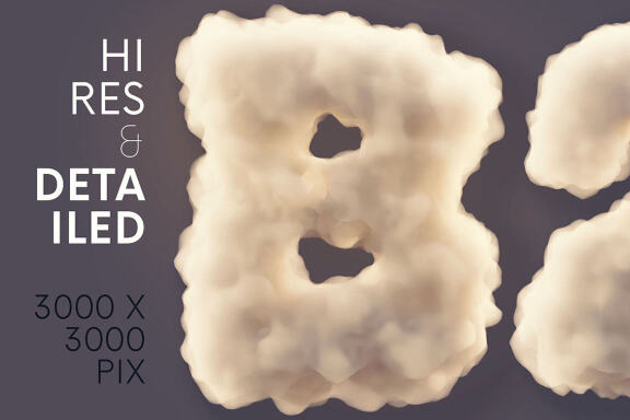 Foam or Cloud - 3D Lettering