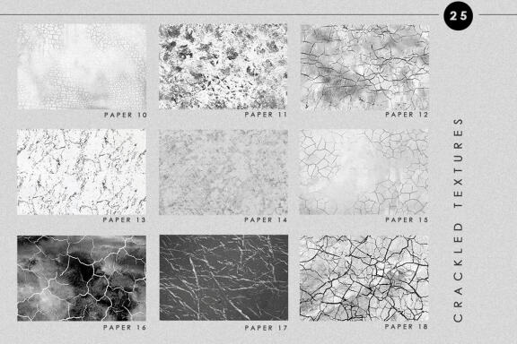 Abstract Crackled Paper Textures