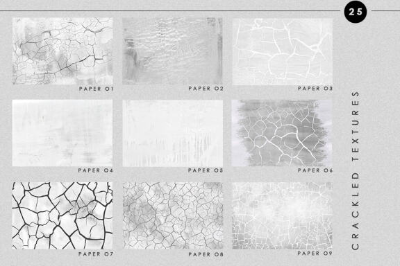 Abstract Crackled Paper Textures