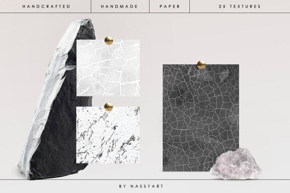 Abstract Crackled Paper Textures