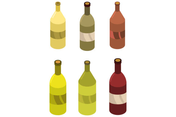 isometric wine bottle