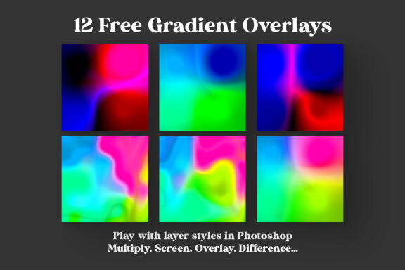 Free Color Gradient BG & Overlays