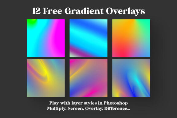 Free Color Gradient BG & Overlays