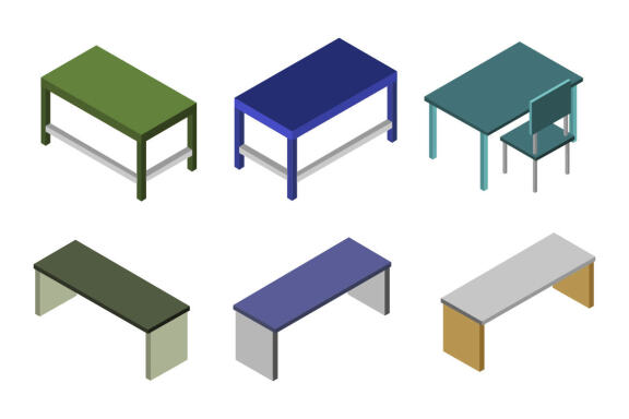 isometric school table
