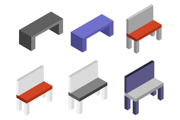 bench isometric