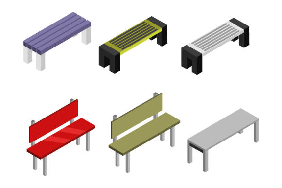 bench isometric