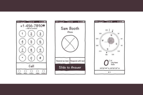 Vector Wireframe Kit For Mobile And Web Apps - iOS, Android & Web Templates